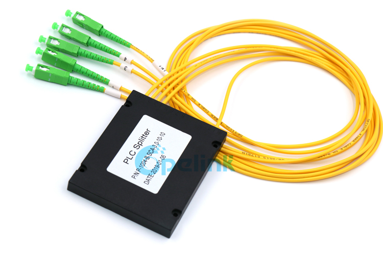 LC Connector 1x2 2.0mm PLC Fiber Splitter with Plastic ABS Box Package