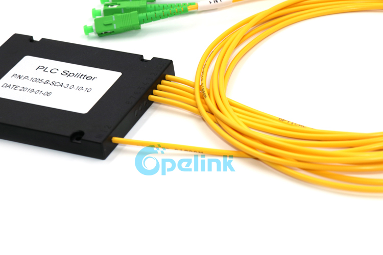 LC Connector 1x2 2.0mm PLC Fiber Splitter with Plastic ABS Box Package